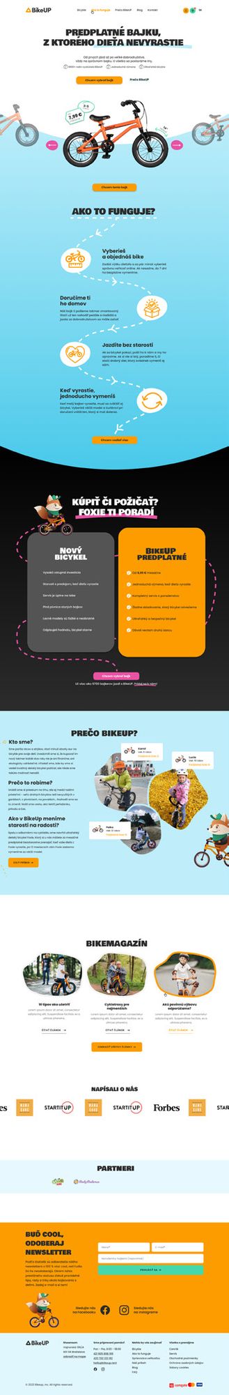 BikeUP homepage