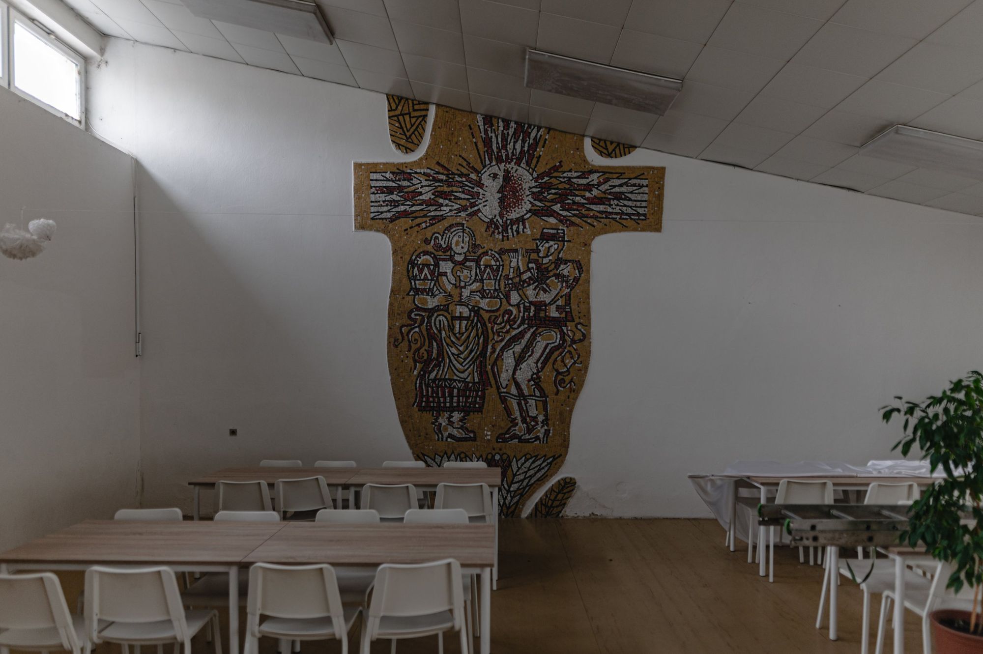 Mosaic in an interior