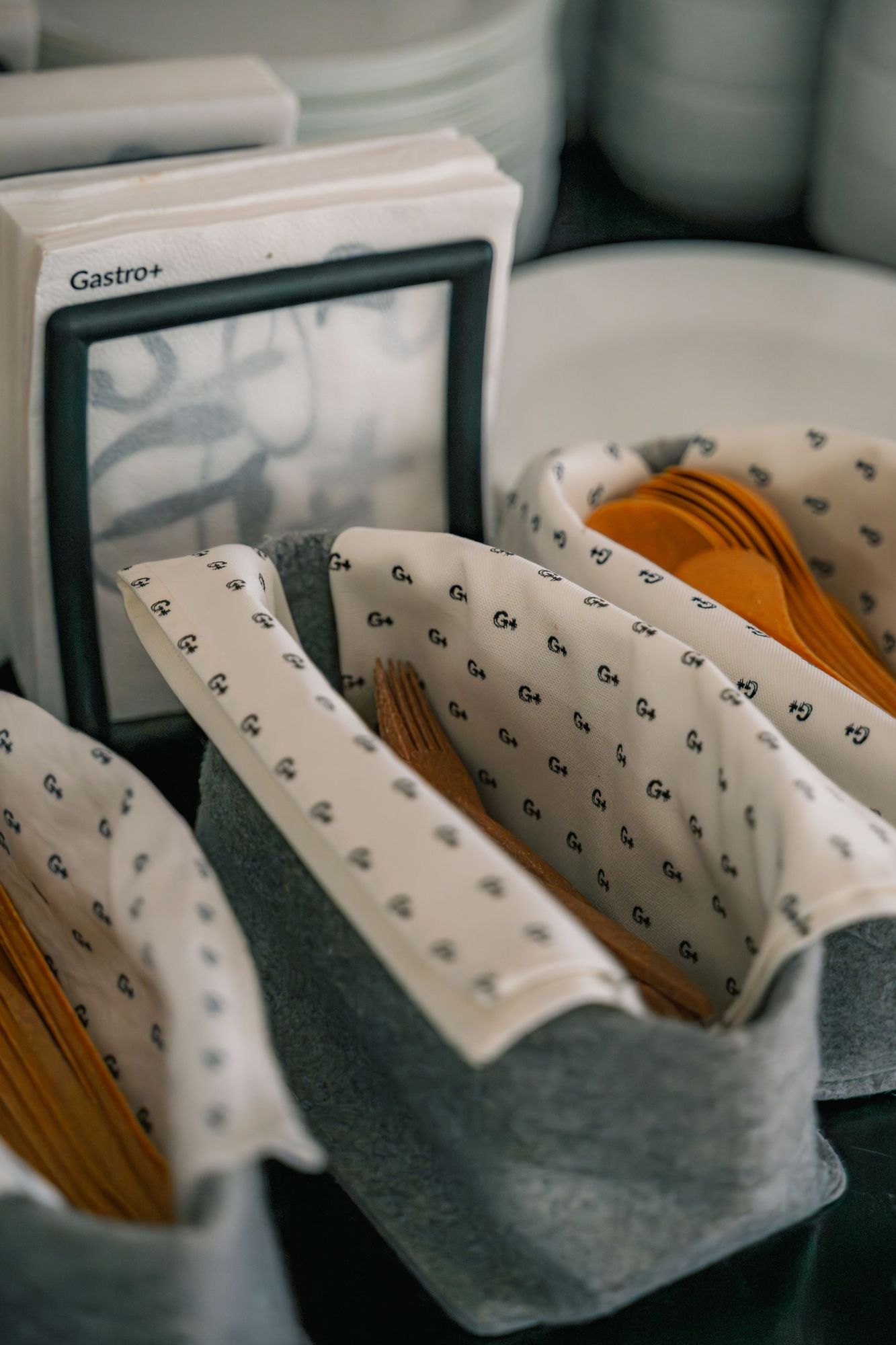 Gastro+ patterned textile and napkins