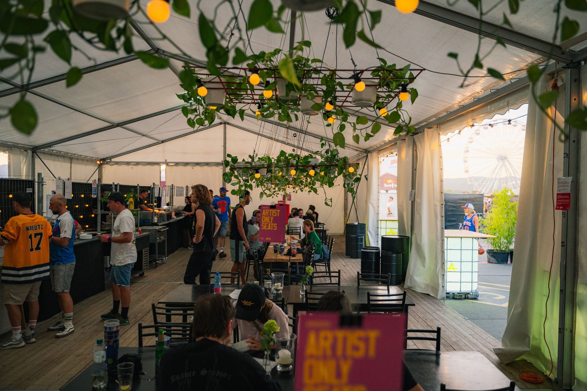 Gastro+ artist catering tent at a festival