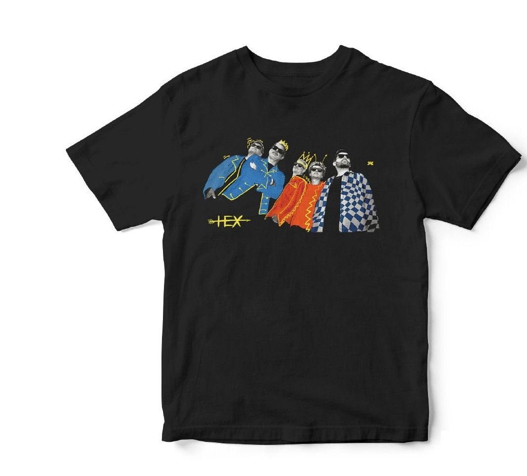 HEX T-shirt, illustrated band portrait