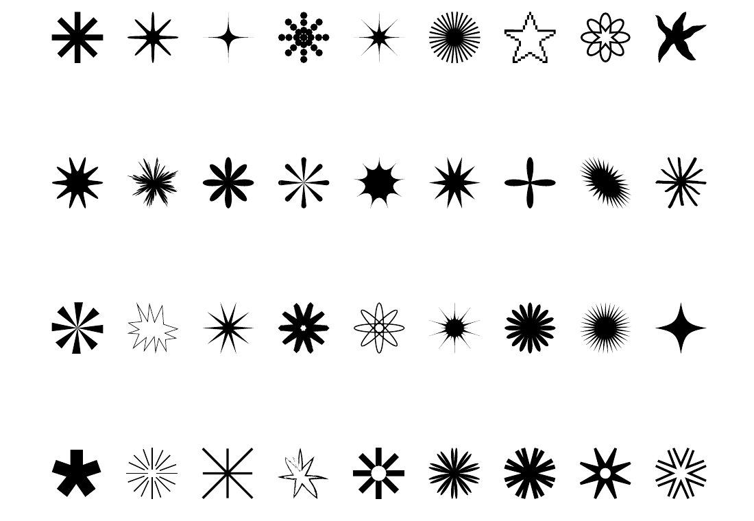 Hviezda star illustrations