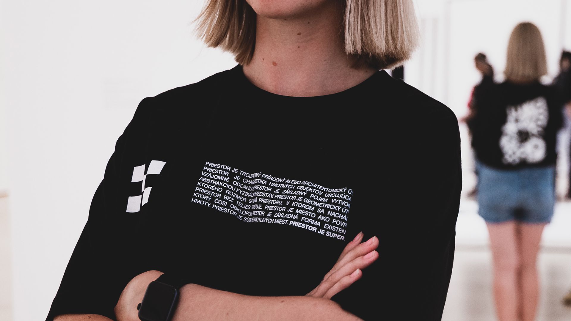 Priestor festival T-shirt, typographic manifesto on the chest